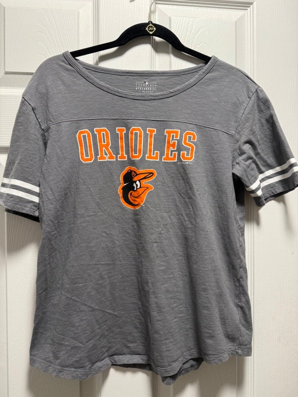 Baltimore Orioles Shirt Women’s Medium Gray MLB Baseball Graphic Tee